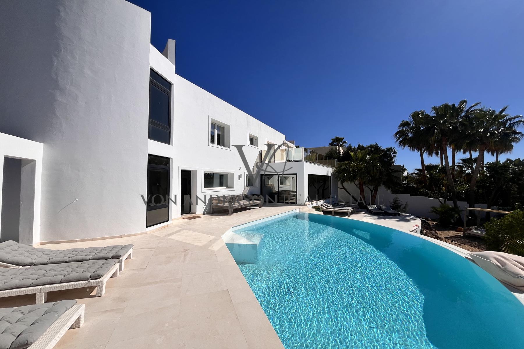 Stunning Independent Villa with Tourist License, Overlooking the Sea with Sunset Views, ref. VA1028, for sale in Ibiza by Von Anderson Real Estate