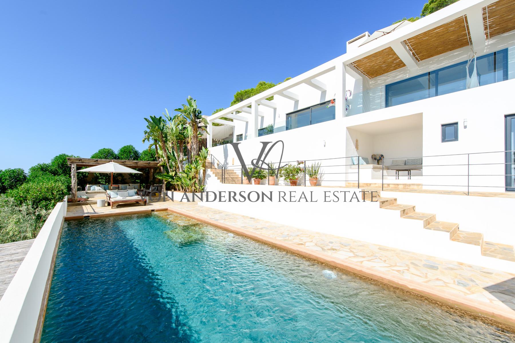 Imposing Modern Villa with Stunning Ocean Views Situated in Es Cubells, ref. VA1048, for sale in Ibiza by Von Anderson Real Estate