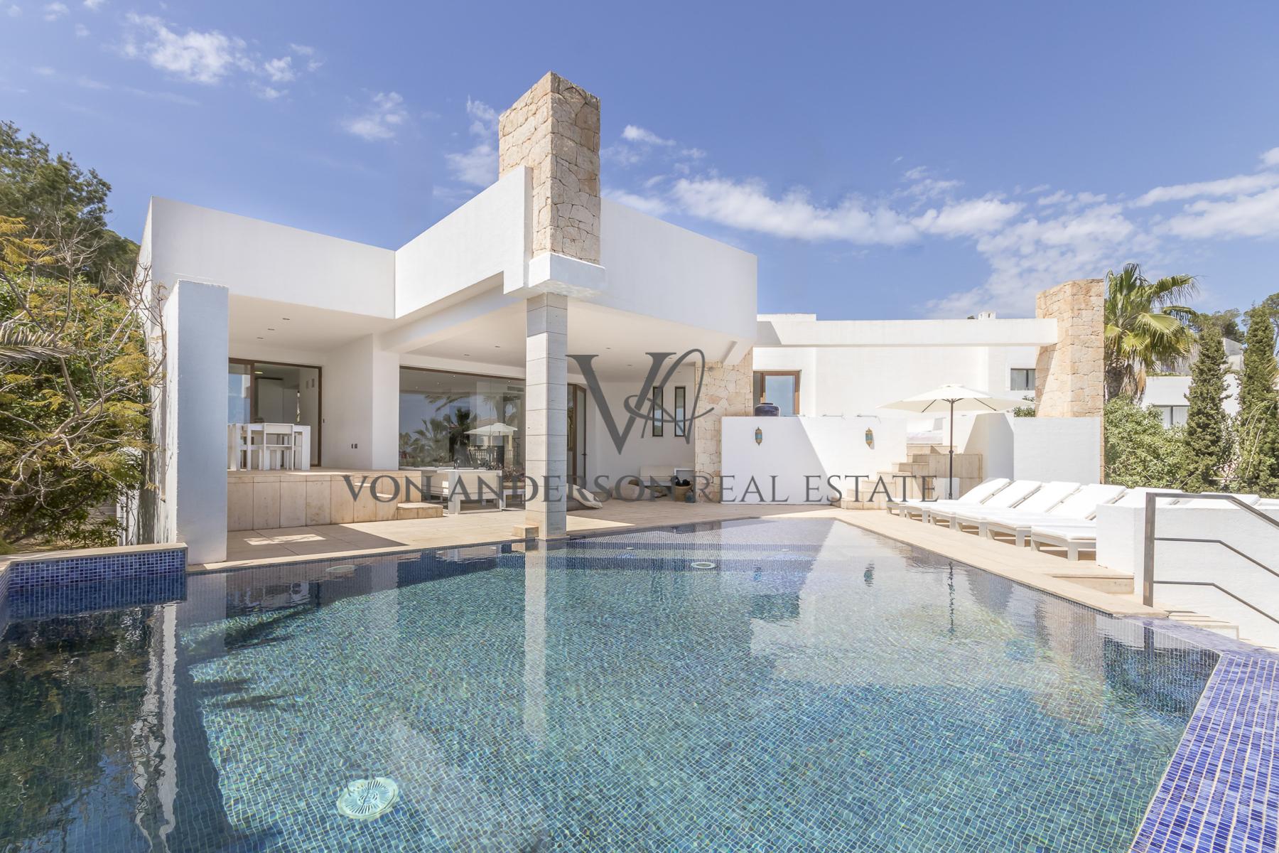 Exquisite Modern Villa Close to Es Cubells Boasting Panoramic Sea Views, ref. VA1055, for sale in Ibiza by Von Anderson Real Estate