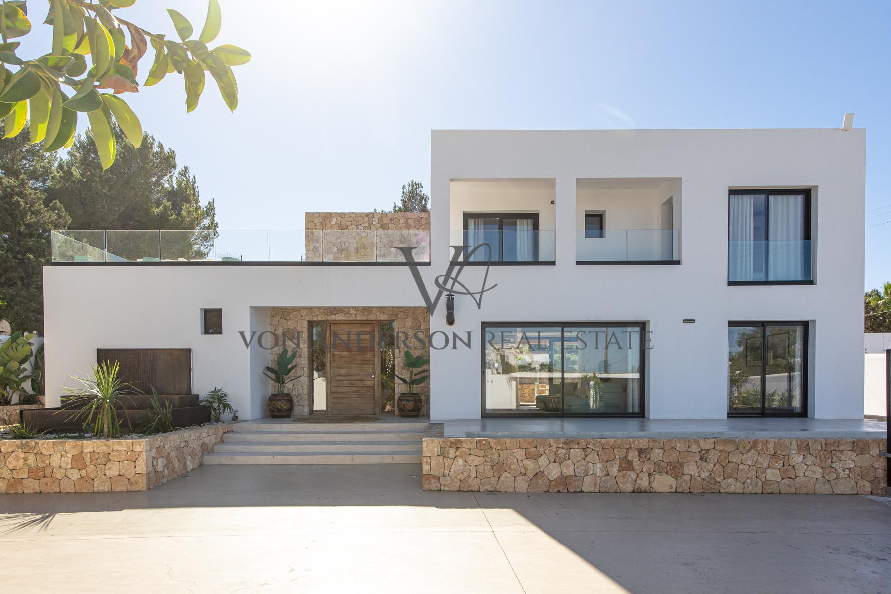 Contemporary Villa Close to Beach Offering Stunning Sea & Sunset Views, ref. VA1057, for sale in Ibiza by Von Anderson Real Estate